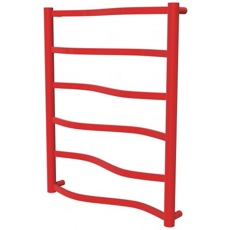 Червона сушка для рушників Lagoon 6 RAL3020 драбинка 650x532, red