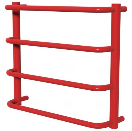 Червона рушникосушка Modern 4 RAL3020 драбинка 450x532, red
