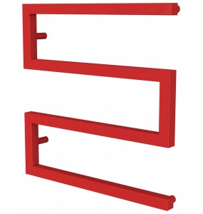 Червона сушка для рушників Ultra 3 RAL3020 змійка 530x500, red