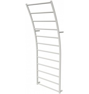 Біла рушникосушка Wave 12 RAL9016 драбинка 1240x475, white