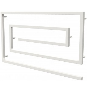 Біла рушникосушка Cyclone 9 RAL9016 змійка 670x1200, white