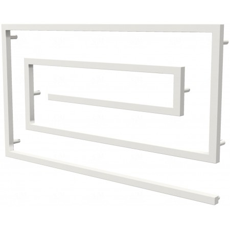 Біла рушникосушка Cyclone 9 RAL9016 змійка 670x1200, white