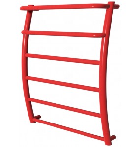 Червона рушникосушка Breeze 6-2 RAL3020 драбинка 650x532, red