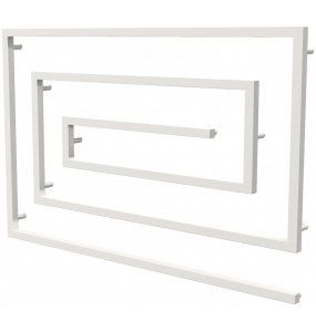 Біла сушка для рушників Cyclone 11 RAL9016 змійка 830x1300, white