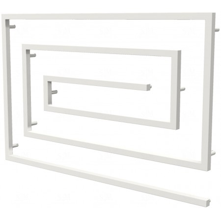 Біла сушка для рушників Cyclone 11 RAL9016 змійка 830x1300, white