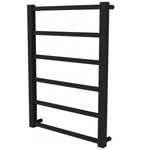 Рушникосушка Quatro 6 чорна RAL9005 драбинка 650x480, black