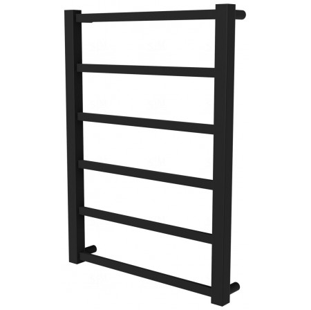 Рушникосушка Quatro 6 чорна RAL9005 драбинка 650x480, black
