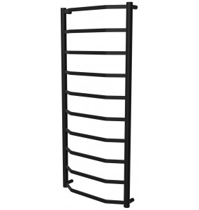 Рушникосушка Luxe 10 чорна RAL9005 драбинка 1050x482, black