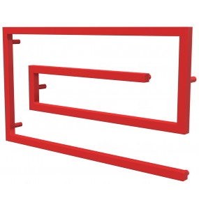 Сушка для рушників Cyclone 7 червона RAL3020 змійка 510x900, red