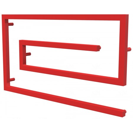 Сушка для рушників Cyclone 7 червона RAL3020 змійка 510x900, red