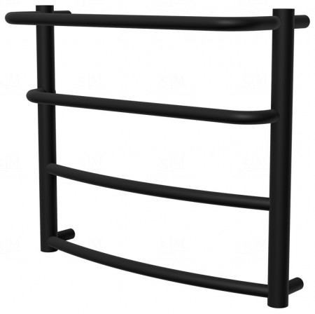 Чорна рушникосушилка Grosse 4 RAL9005 драбинка 450x532, black