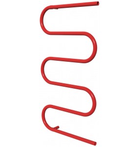 Червона рушникосушка Змійка 5 RAL3020 змійка 945x500, red