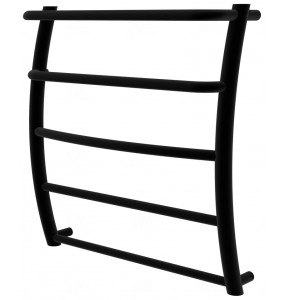 Чорна сушарка для рушників Breeze 5 RAL9005 драбинка 550x532, black