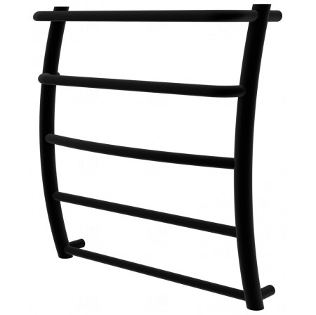Чорна сушарка для рушників Breeze 5 RAL9005 драбинка 550x532, black