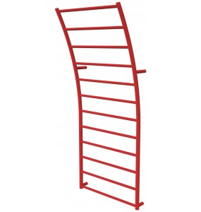 Червона рушникосушилка Wave 12 RAL3020 драбинка 1240x525, red