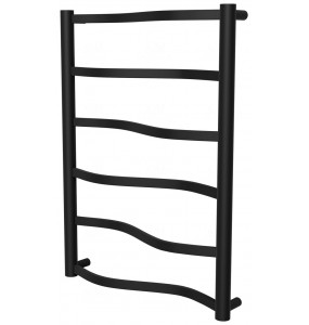 Чорна сушарка для рушників Lagoon 6 RAL9005 драбинка 650x482, black
