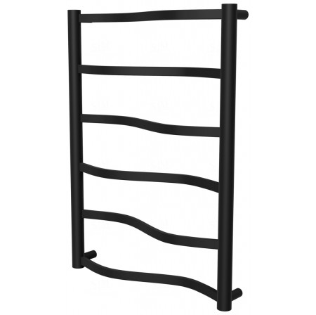 Чорна сушарка для рушників Lagoon 6 RAL9005 драбинка 650x482, black