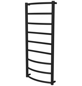 Чорна сушарка для рушників Classic 9 RAL9005 драбинка 950x432, black