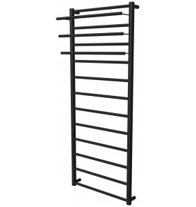 Рушникосушка Elegant 12 чорна RAL9005 драбинка 1250x482, black