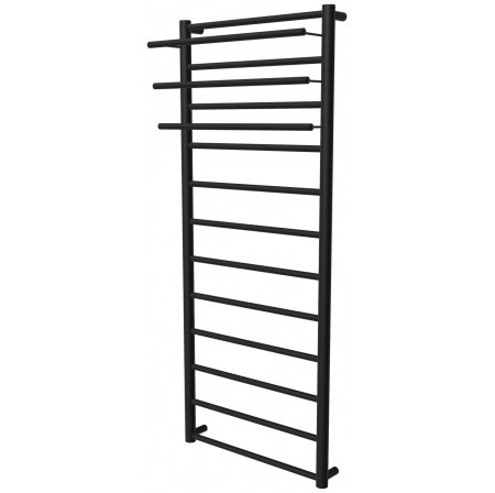 Рушникосушка Elegant 12 чорна RAL9005 драбинка 1250x482, black