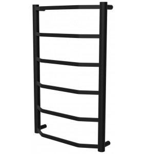Рушникосушилка Luxe 6 чорна RAL9005 драбинка 650x432, black