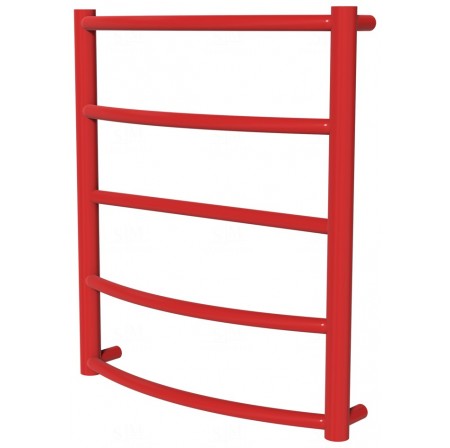 Червона рушникосушка Classic 5 RAL3020 драбинка 550x482, red