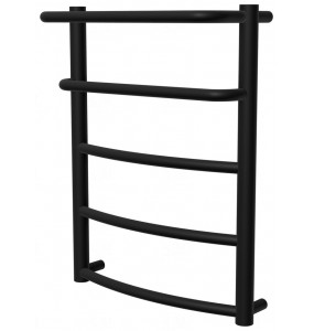 Чорна сушарка для рушників Grosse 5 RAL9005 драбинка 550x432, black