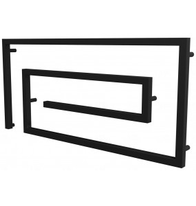 Чорна рушникосушка Cyclone 8 RAL9005 змійка 510x1100, black