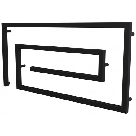 Чорна рушникосушка Cyclone 8 RAL9005 змійка 510x1100, black