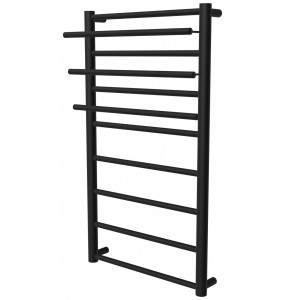 Чорна рушникосушилка Elegant 8 RAL9005 драбинка 850x432, black