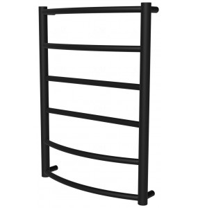 Чорна рушникосушилка Classic 6 RAL9005 драбинка 650x482, black
