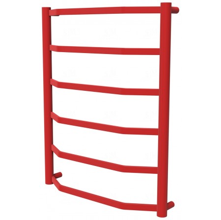 Червона рушникосушка Luxe 6 RAL3020 драбинка 650x532, red