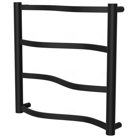 Чорна рушникосушка Lagoon 4 RAL9005 драбинка 450x482, black