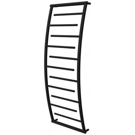 Рушникосушка Atlantica 11 чорна RAL9005 драбинка 1250x482, black