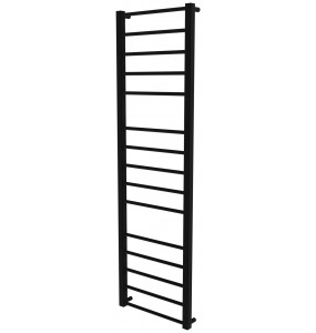 Чорна рушникосушка Sonnet 15 RAL9005 драбинка 1450x430, black