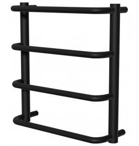 Сушка для рушників Modern 4 чорна RAL9005 драбинка 450x432, black