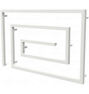 Біла рушникосушка Cyclone 10 RAL9016 змійка 670x1100, white