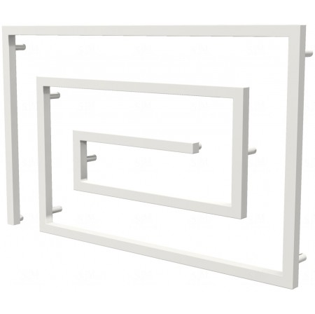 Біла рушникосушка Cyclone 10 RAL9016 змійка 670x1100, white