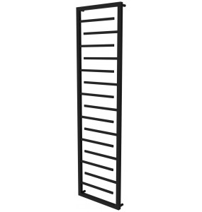 Чорна рушникосушка Prestige 15 RAL9005 драбинка 1650x480, black
