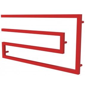 Сушарка для рушників Phyton 7 червона RAL3020 змійка 510x1000, red