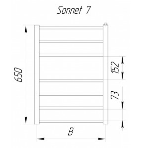 Рушникосушка Драбинка Sonnet 7 650x530