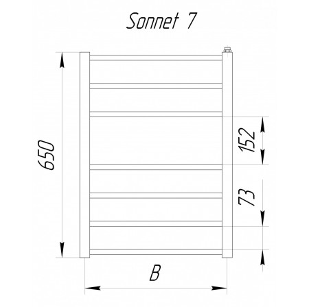 Рушникосушка Драбинка Sonnet 7 650x530