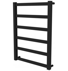 Рушникосушка Extra 6 чорна RAL9005 драбинка 650x480, black