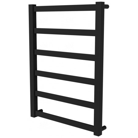 Рушникосушка Extra 6 чорна RAL9005 драбинка 650x480, black