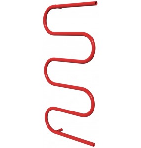 Червона сушарка для рушників Змійка 5 RAL3020 змійка 945x450, red