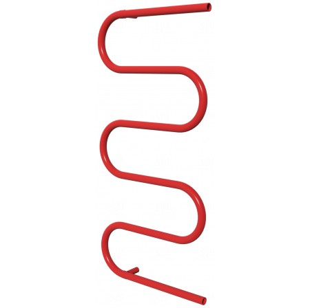 Червона сушарка для рушників Змійка 5 RAL3020 змійка 945x450, red