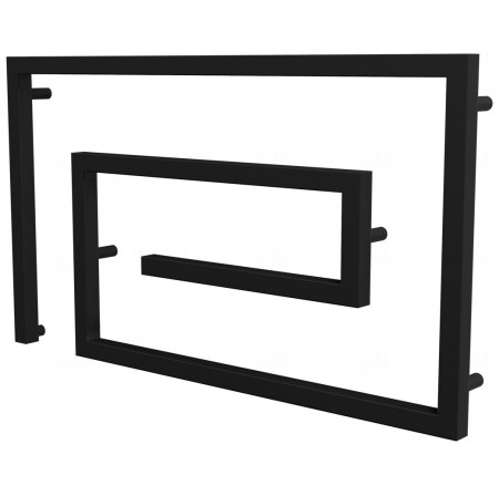 Рушникосушка Cyclone 8 чорна RAL9005 змійка 510x900, black