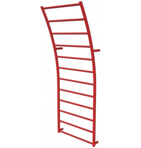 Рушникосушка Wave 12 червона RAL3020 драбинка 1240x475, red