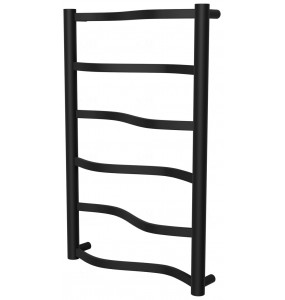 Сушарка для рушників Lagoon 6 чорна RAL9005 драбинка 650x432, black