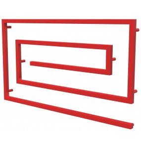 Рушникосушилка Cyclone 9 червона RAL3020 змійка 670x1200, red